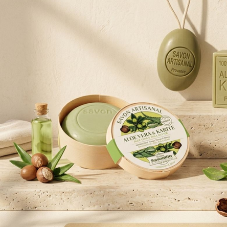 Boite en bois pour savons et cosmétiques